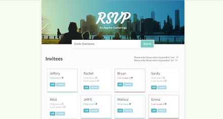 My RSVP app website