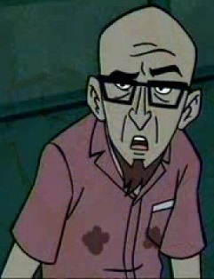 Dr. Rusty Venture, scared and lactating.